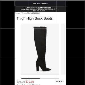 New EXPRESS over the knee boots